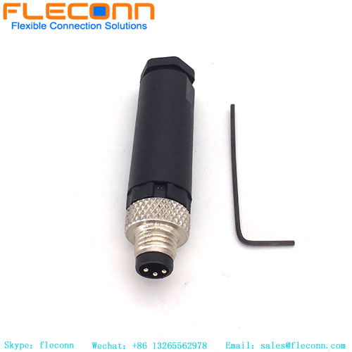 M8 3 Pin Male Assembled Connector
