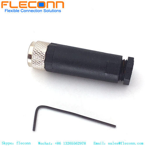 M8 4 Pin Female IP67 Waterproof Connector
