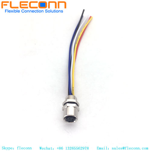 M8 Female Panel Mount Cable, M8 Cable Connector M8 5 pin Connector M8 Female Panel Mount Cable, M8 Cable Connector M8 5 pin Connector