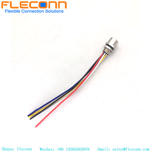 M8 5 Pin Female Panel Connector with Cable M8 5 Pin Female Panel Connector with Cable