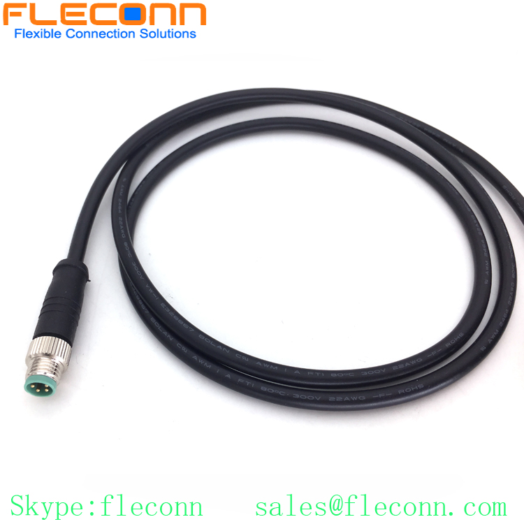 M8 4-Position Male Cable, Automation Sensor Cable