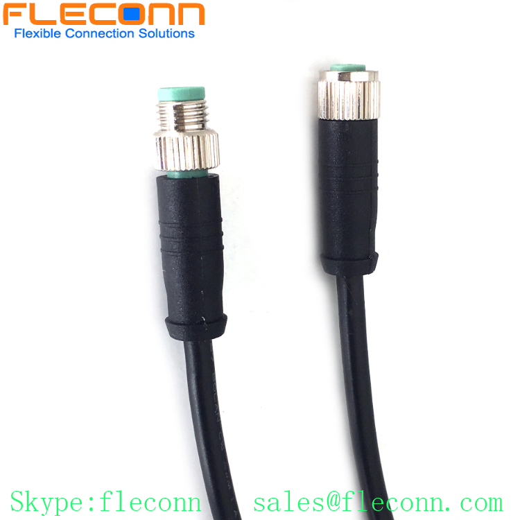 M8 B-coded 5 Pin Male to Male, Female to Female Double Ended Cable Cordsets Cable