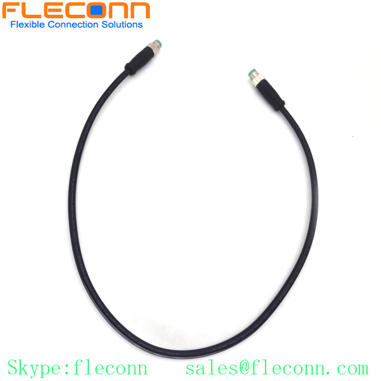 M8 B-coded 5Pin Male to Female Connector Plug Cable, IP67 IP68 Wateproof Connector Cable Cordset