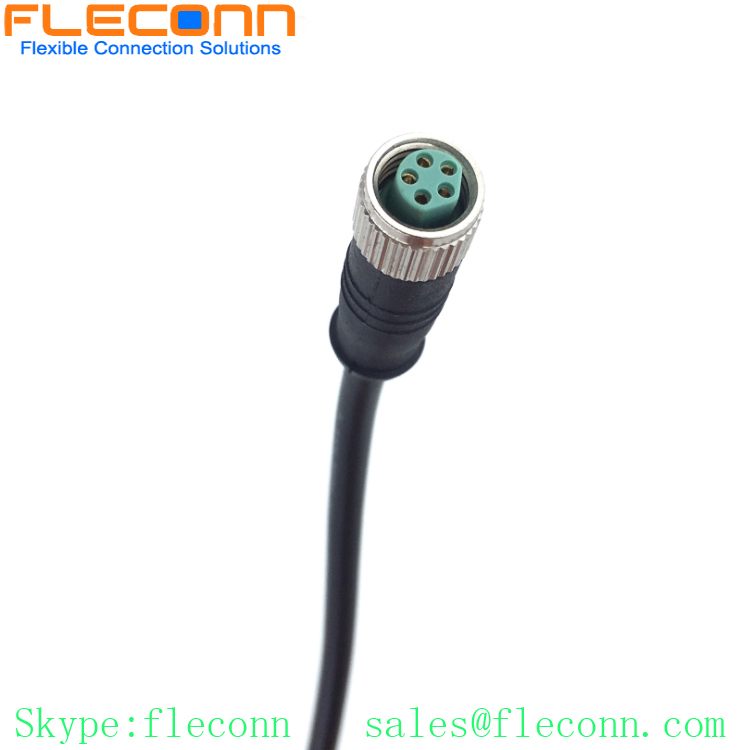 M8 B-coded 5-Position Female Straight Single Ended Cable Cordset