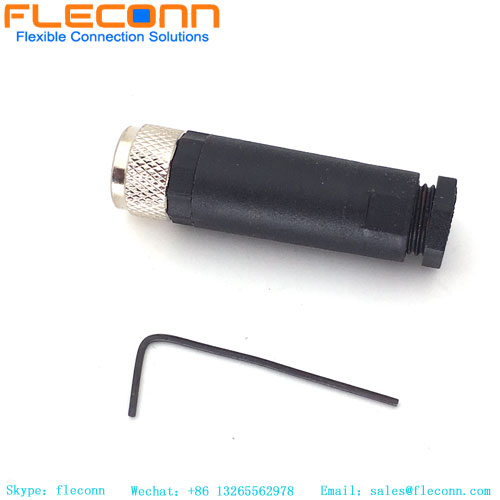 M8 3 Pin Female Field Wireable Connector