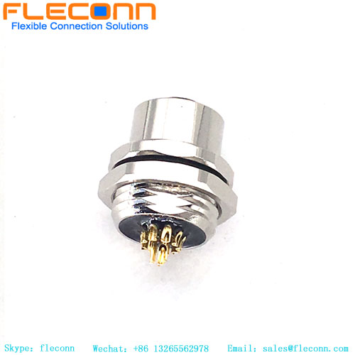 M12 A-Code 12 Pole Panel Mount Connector