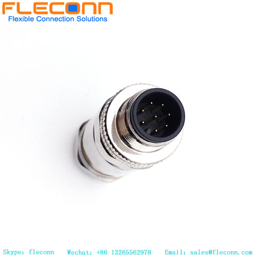 M12 A-coded Metal Shield Connector