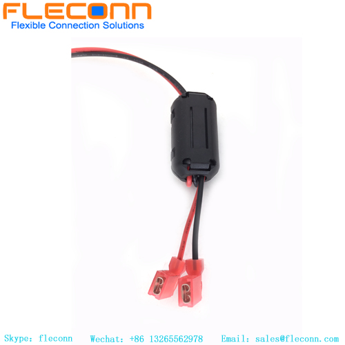 Custom KK396 2p Red and Black Terminal Harness with Magnetic Ring