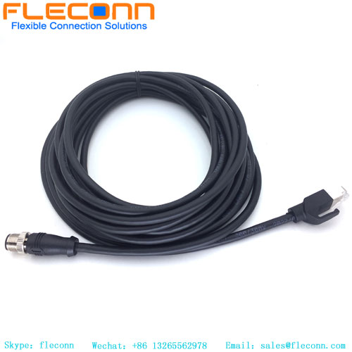 M12 To RJ45 Ethernet Cable