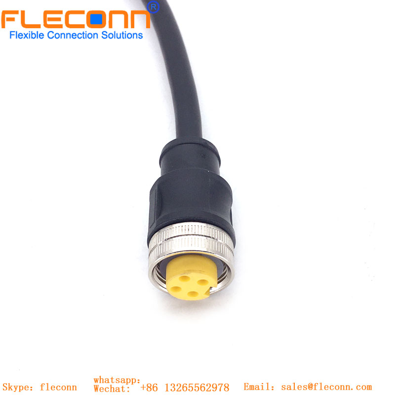 7/8 4 Pin Female Straight Connector Cable