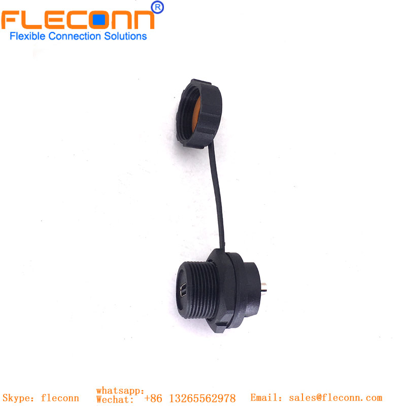 Type-C Male To Female Mount Connector