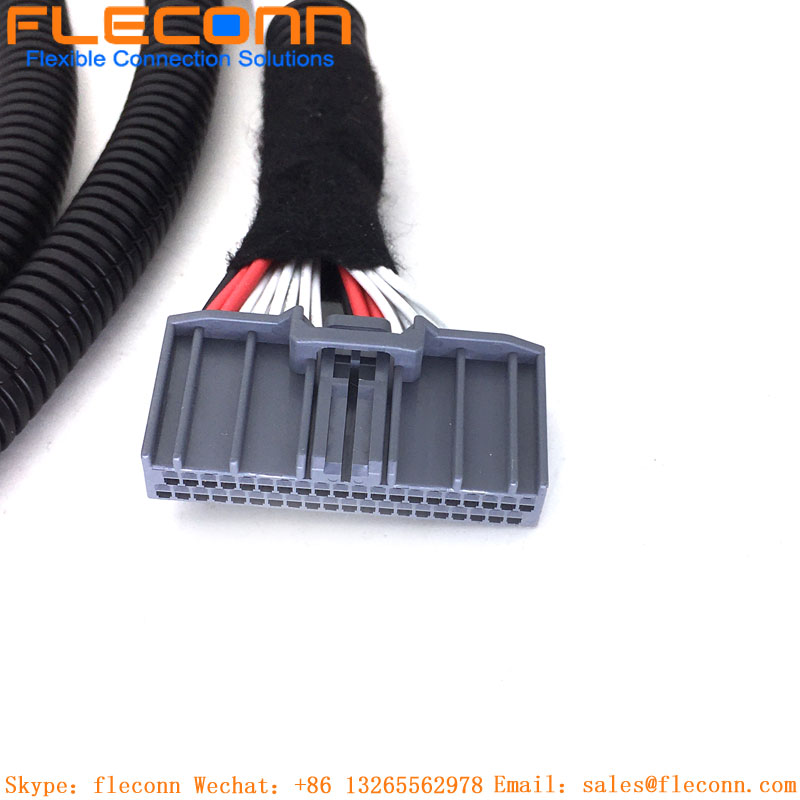 JAE MX34 Series 24 Pin Male Female Motorcycle Electrical Cable Wiring Harness Connector