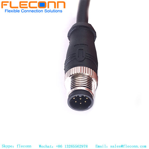 How to connect the four brown, white, blue, and black sensor cables to the power supply and signal positive and negative poles